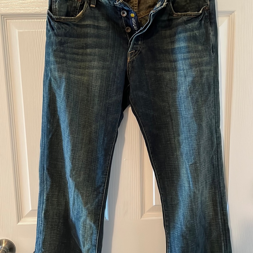 Lucky brand mens 221 original straight denim jeans lucky you 32W x 30L